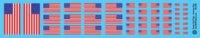 Various-Sized Flags - USA Flag Decals
