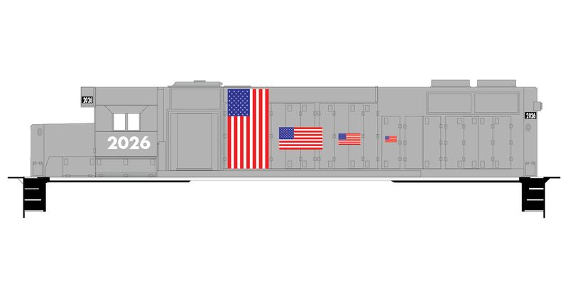 Various-Sized Flags - USA Flag Decals