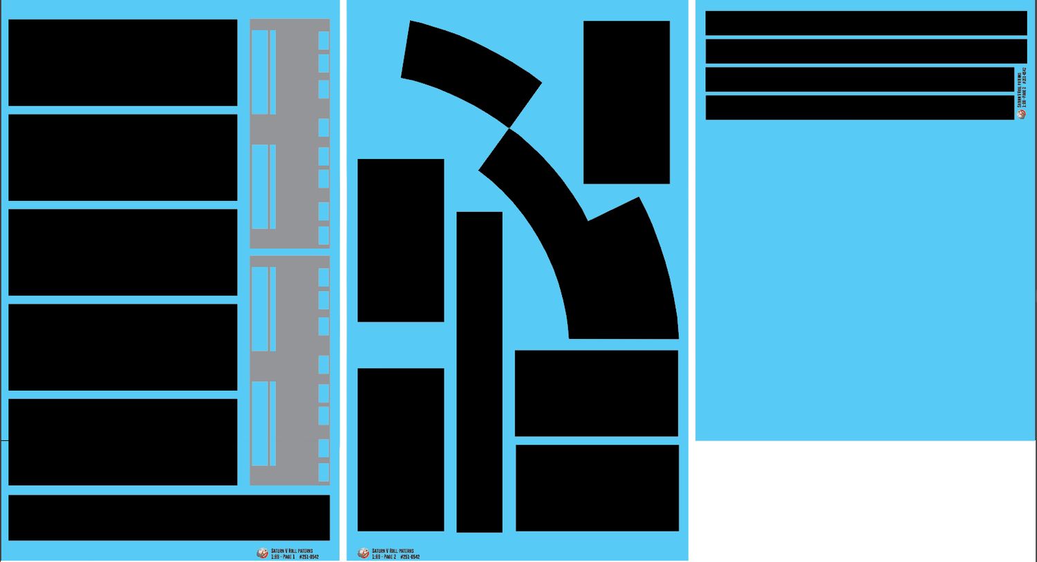 Estes Saturn V Roll Pattern 1/89 Scale Decals