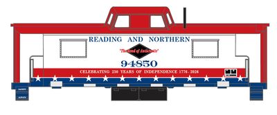 Reading Northern Red White &amp; Blue Caboose #94850 Decals