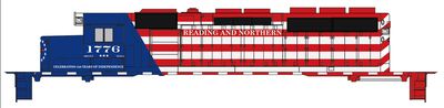 Reading Northern Red White &amp; Blue SD40-2 #1776 Decals