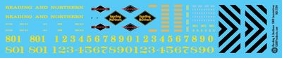 Reading Northern SW8 Locomotive Decals