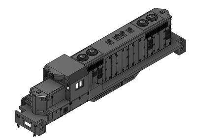 N Scale EMD ATSF GP7u Non-Dyno Locomotive Shell