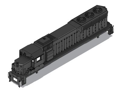 N Scale EMD SD45 Non-Dyno CNW Gong Bell Locomotive Shell