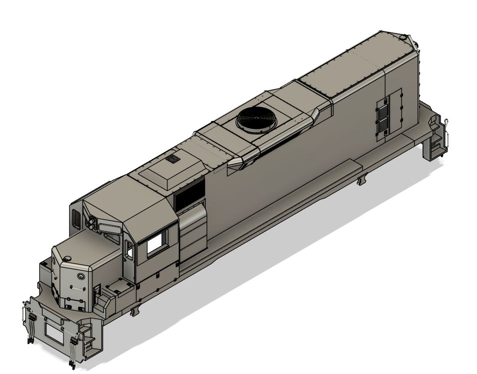 N Scale CSX GP30 Slug Locomotive Shell