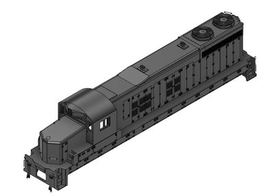 N Scale EMD SD18 Chop Nose Non-Dynamic Locomotive Shell