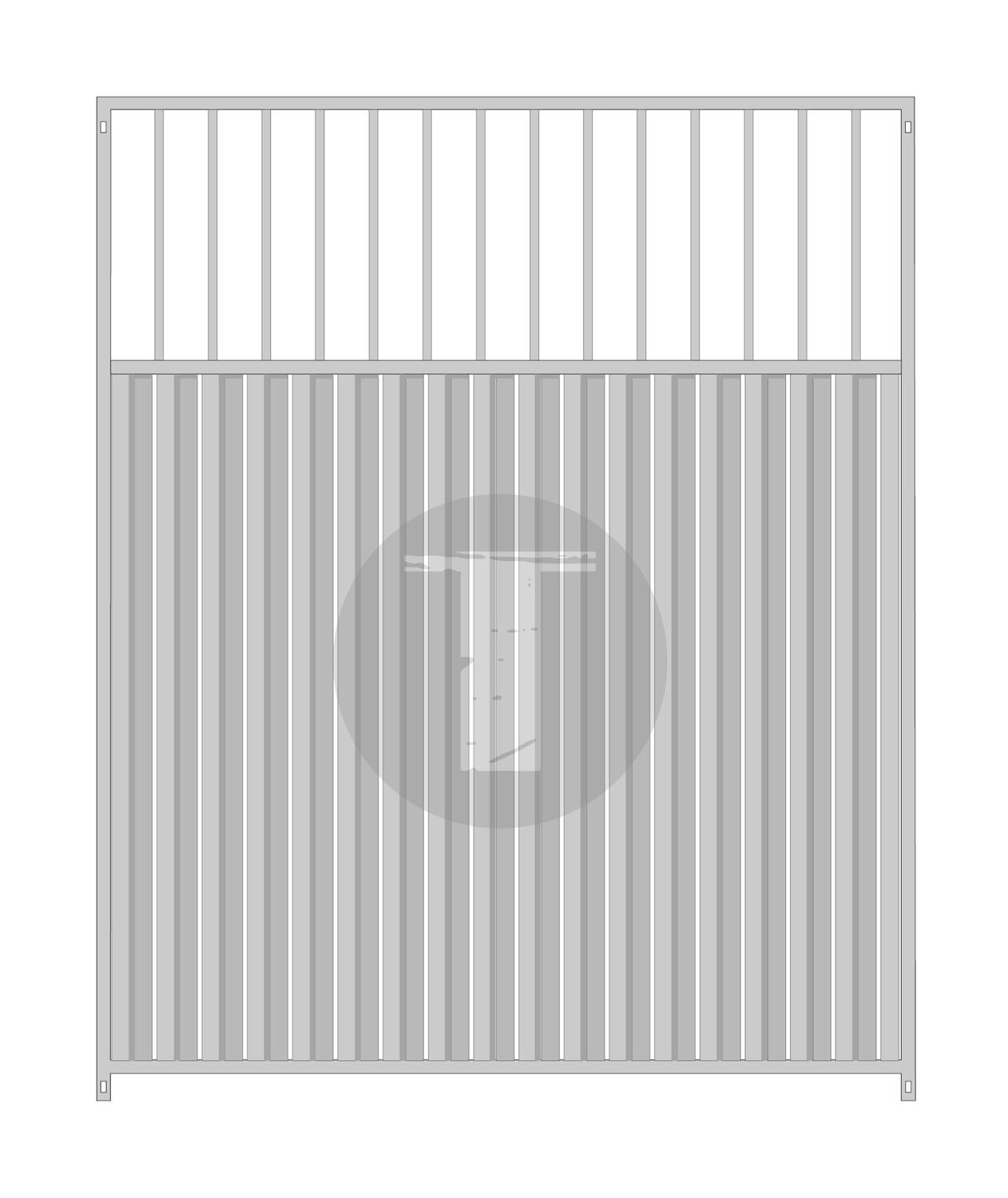 3/4 Windschutz Rohrstabelement 8 cm - 184 cm hoch