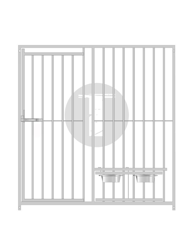 Rohrstabelement Tür links und schwenkbarem Futterset 8 cm - 165 cm hoch Rohrstabelement Tür links und schwenkbarem Futterset 8 cm - 165 cm hoch