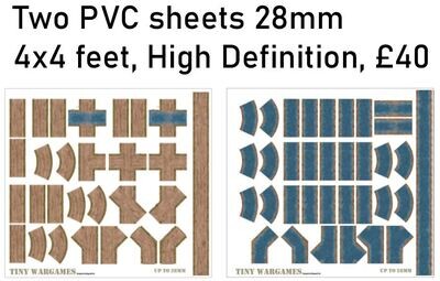 PVC 4x4 sheets double self cut 28mm