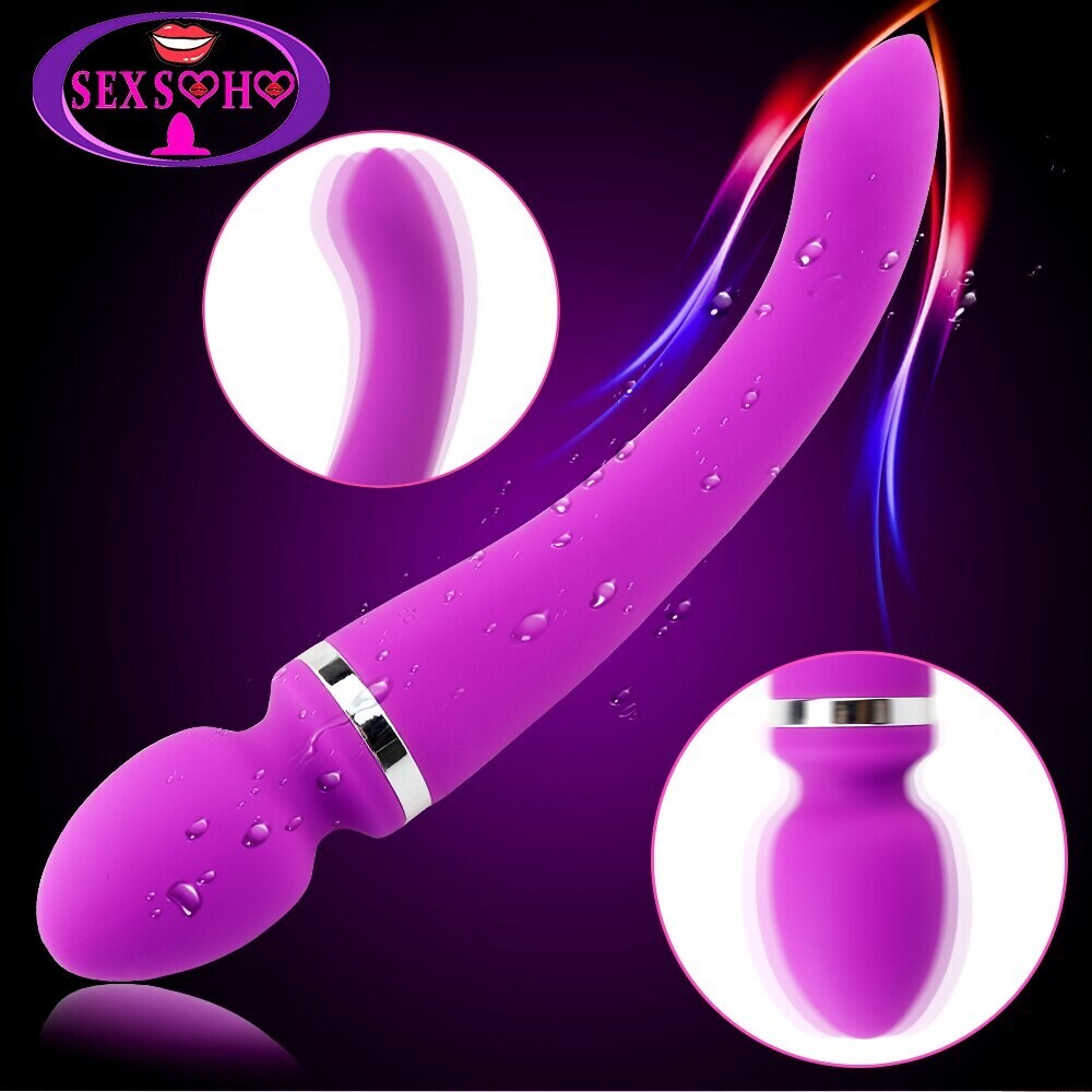 10 Speeds Powerful Dual Head Big Vibrators for Women Magic Wand Body Massager Sex Toys For Woman Clitoris Anal Stimulate Product