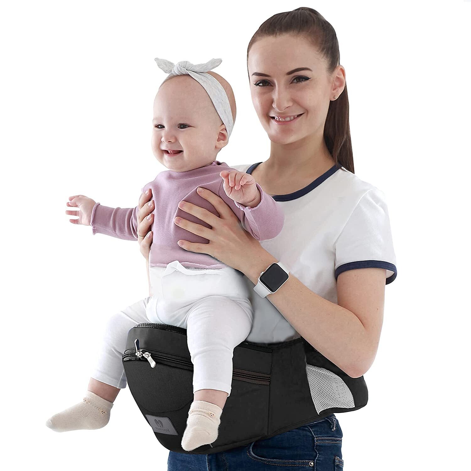Baby Hip Seat Carrier with Pockets Ergonomic Infant Waist Stool Adjustable Belt Multiple Safe
