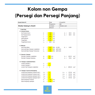 Calculation Sheet Kolom non Gempa (Persegi dan Persegi Panjang)