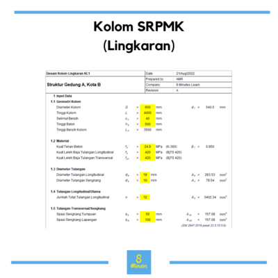 Calculation Sheet Kolom SRPMK (Lingkaran)
