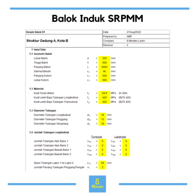 Calculation Sheet Balok Induk SRPMM