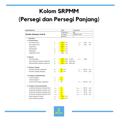 Calculation Sheet Kolom SRPMM (Persegi dan Persegi Panjang)