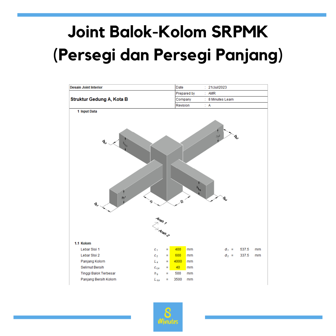 Calculation Sheet Joint Balok-Kolom SRPMK (Persegi dan Persegi Panjang)