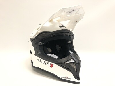 Just 1 J39 Motocross Helmet Solid White Gloss