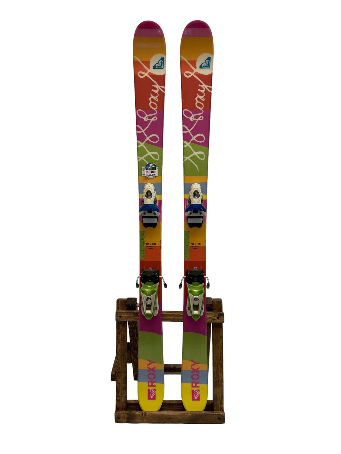 138cm Roxy Hocus Pocus Twin Tip Skis with Non-Indemnified Bindings