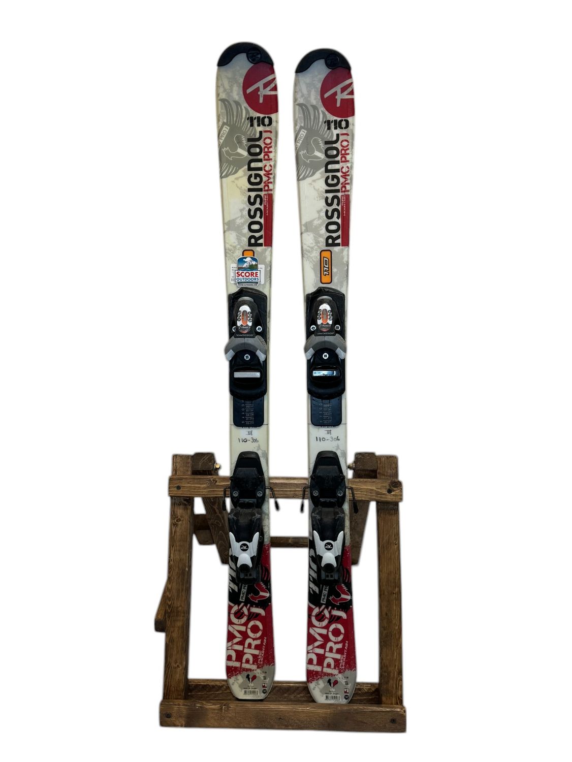 110cm Rossignol PMC Pro J Skis W/ Rossignol Comp J Bindings