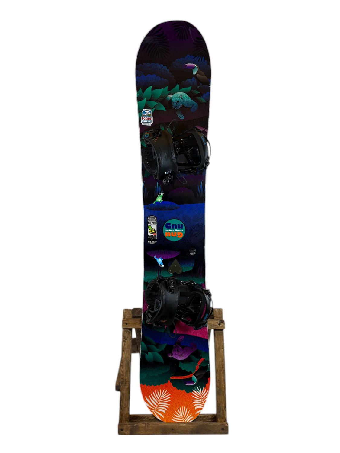 148cm GNU Ladies Choice EC2 PBTX Snowboard W/ GNU Here Bindings