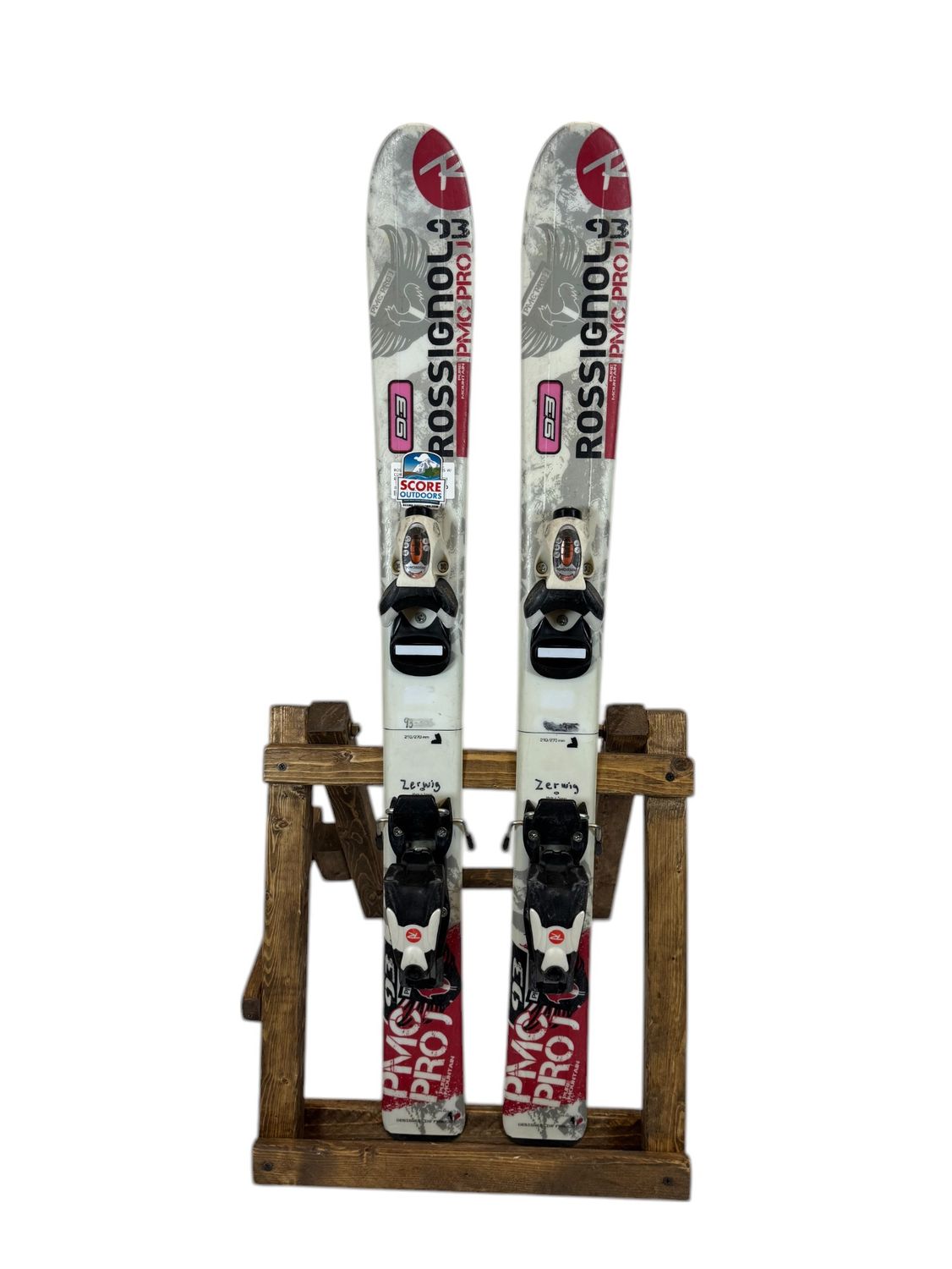 93cm Rossignol PMC Pro J Skis W/ Rossignol Comp J Bindings