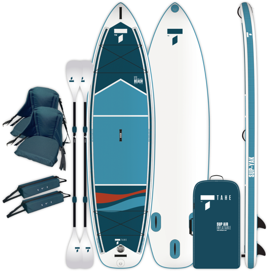 NEW TAHE 11'6 NEW TAHE 11'6" BEACH SUP-YAK + KAYAK KIT INFLATABLE STAND UP PADDLEBOARD/KAYAK HYBRID