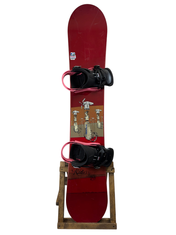 159cm Ride Theory Snowboard W/ Burton Freestyle Bindings