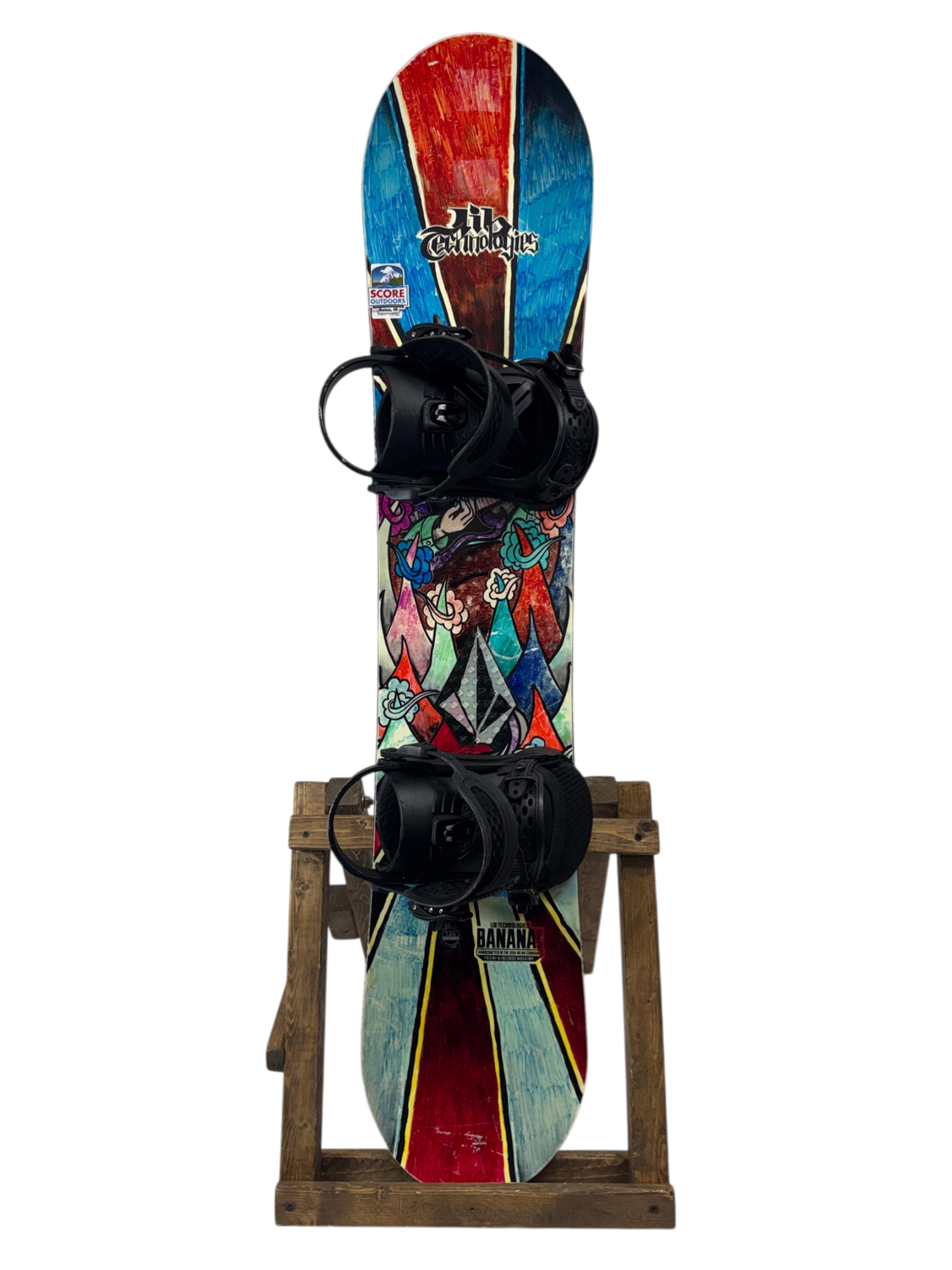 120cm Lib Tech Banana Blaster Snowboard W/ Union Cadet Pro Bindings