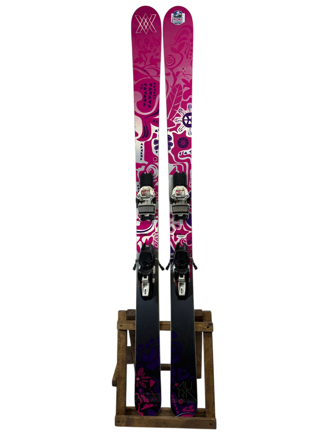 170cm Volkl Aura Skis W/ Marker Squire Bindings 170cm Volkl Aura Skis W/ Marker Squire Bindings
