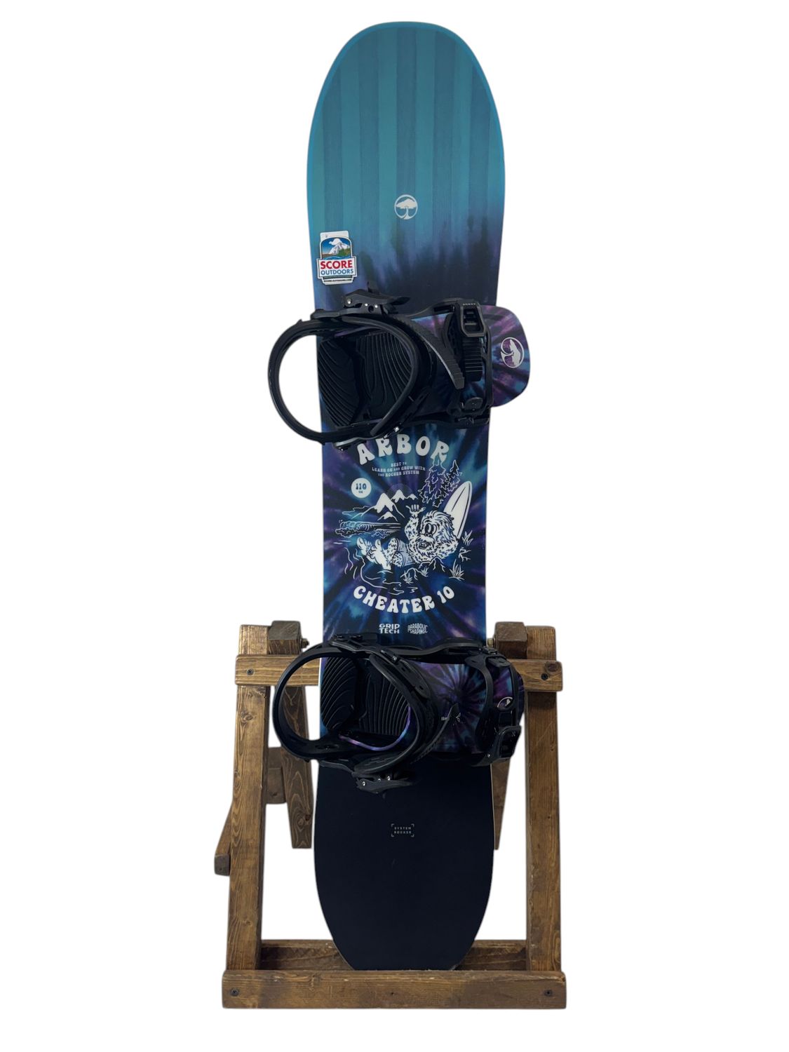 110cm Arbor Cheater 10 Snowboard W/ Arbor Sapling Bindings 110cm Arbor Cheater 10 Snowboard W/ Arbor Sapling Bindings