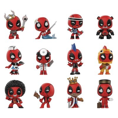 BOITE DE 12 FIGURINES AU HASARD MARVEL MYSTERY MINIS DEADPOOL FUNKO