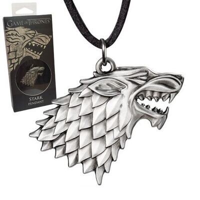 Game of Thrones pendentif avec lanière Stark Sigil Costume