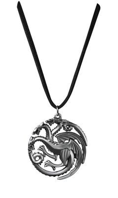 Game of Thrones pendentif avec lanière Targaryen Sigil Costume