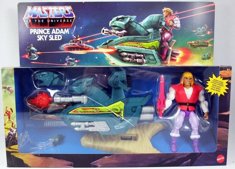 Figurine Prince Adam avec Sky Sled - Les Maîtres de l&#39;Univers Origins 2020