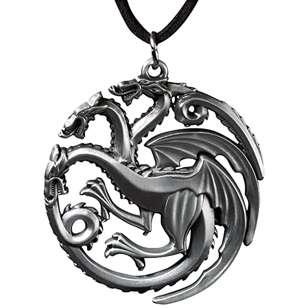 Game of Thrones pendentif avec lanière Targaryen Sigil Costume