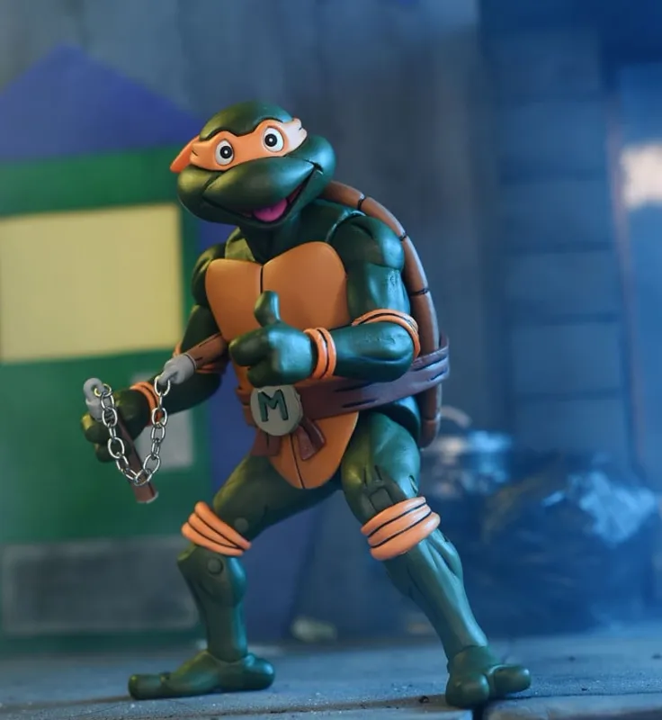 Tortues Ninja Cartoon - Figurine Ultimate Michelangelo VHS - 18 cm