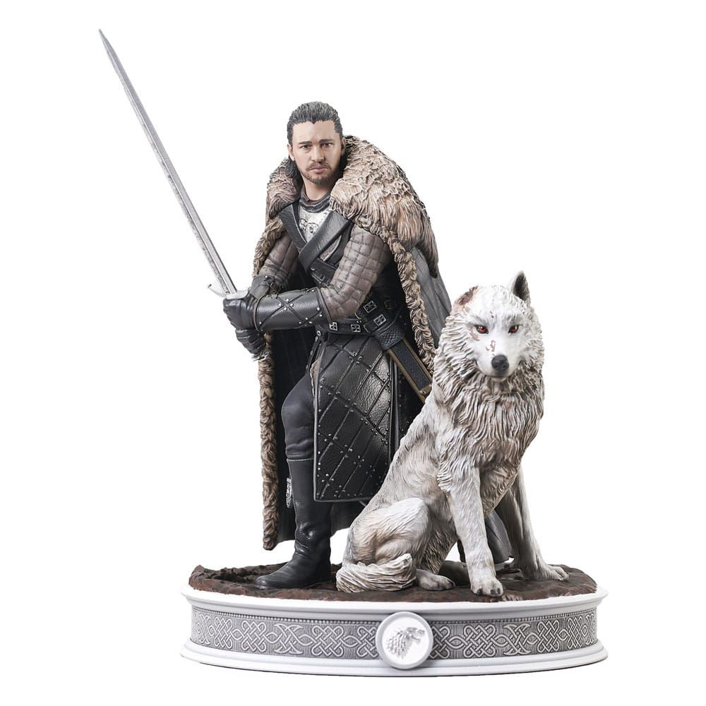Game of Thrones - Statuette Jon Snow &amp; Ghost - Gallery Diorama - Diamond Select Toys