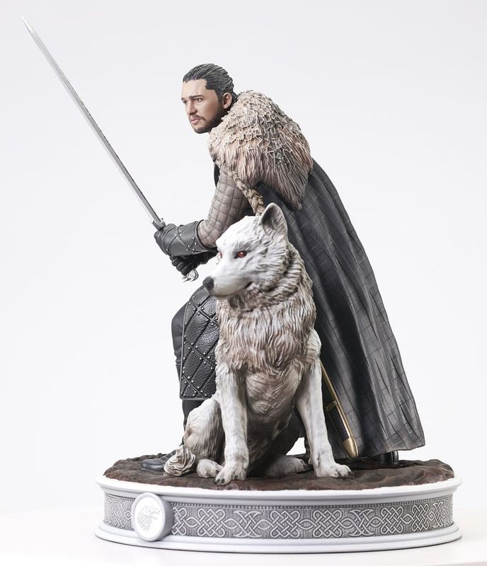 Game of Thrones - Statuette Jon Snow &amp; Ghost - Gallery Diorama - Diamond Select Toys