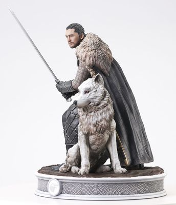 Game of Thrones - Statuette Jon Snow &amp; Ghost - Gallery Diorama - Diamond Select Toys