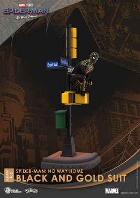 Spider-Man: No Way Home - Diorama D-Stage Spider-Man Black and Gold Suit 25 cm