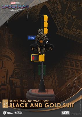 Spider-Man: No Way Home - Diorama D-Stage Spider-Man Black and Gold Suit 25 cm