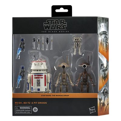 Star Wars: The Mandalorian Black Series Pack 4 figurines R5-D4, BD-72 & Pit Droids