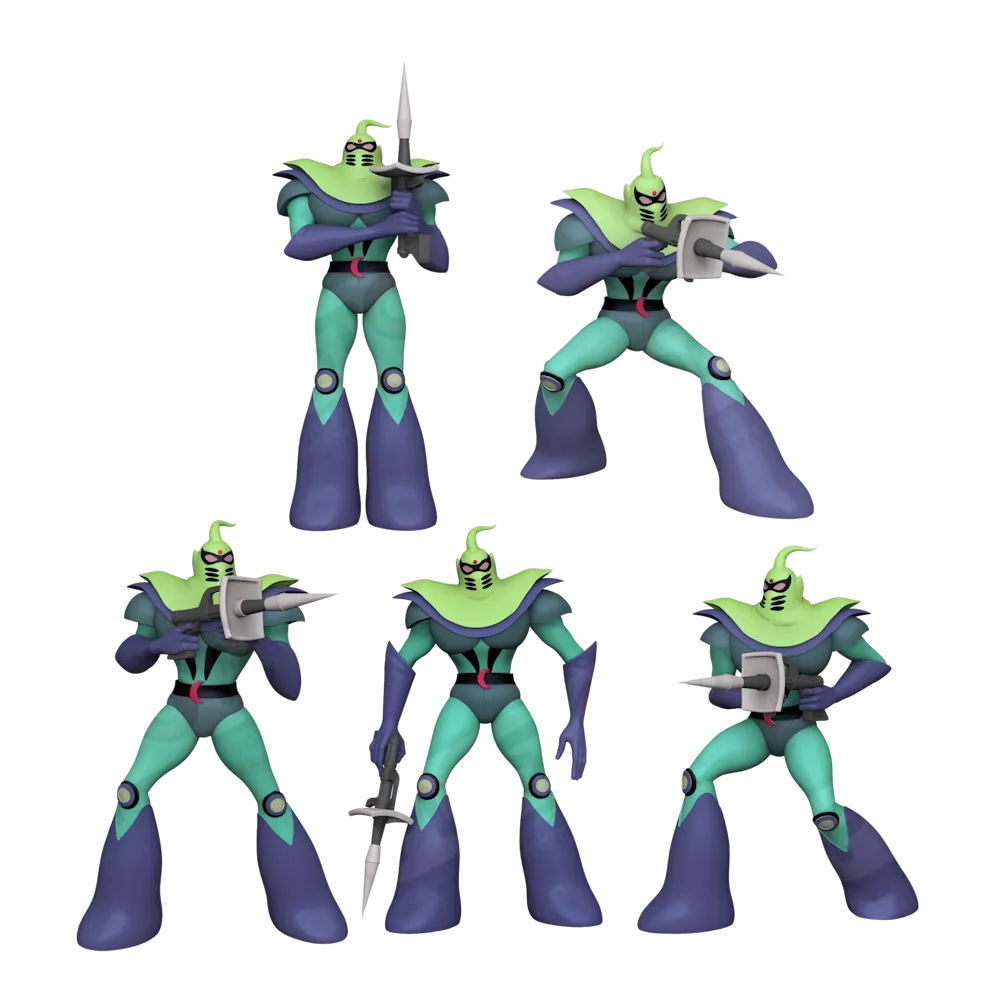 Goldorak - Set 5 Figurines PVC Soldats de Vega - Plastoy