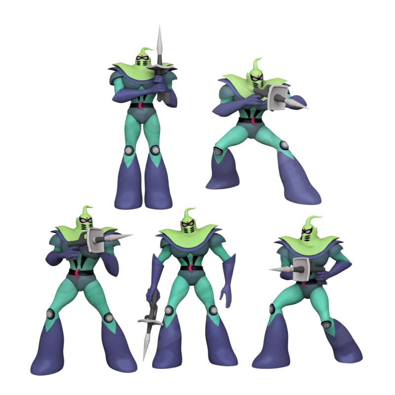 Goldorak - Set 5 Figurines PVC Soldats de Vega - Plastoy
