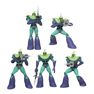 Goldorak - Set 5 Figurines PVC Soldats de Vega - Plastoy