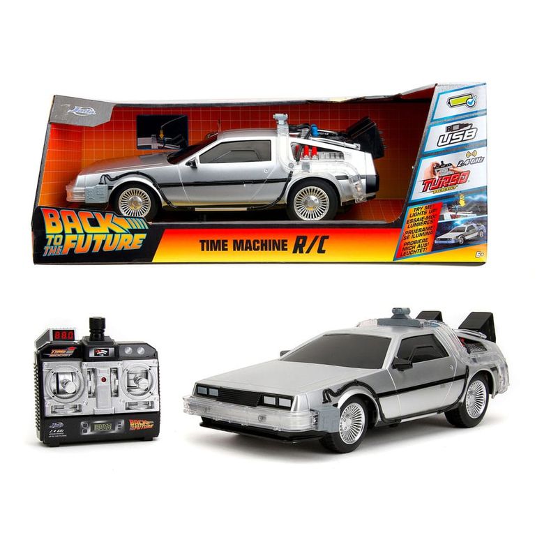 Retour vers le Futur - Delorean 1/16 RC Time Machine contrĂŽle infrarouge - Jada Toys