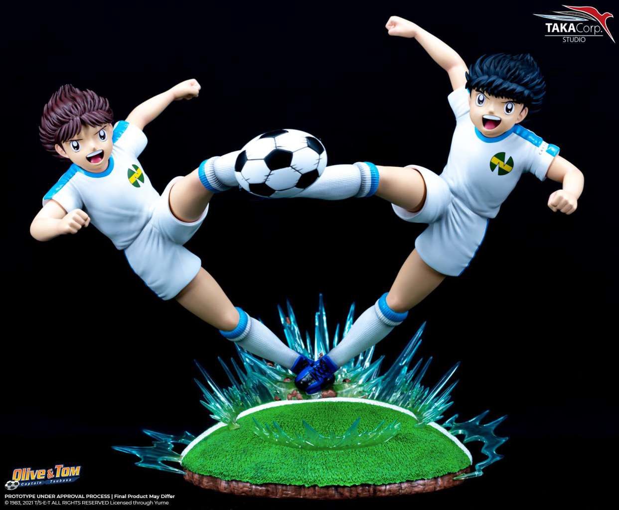 Captain Tsubasa - Statue Résine Golden Twin Shot Olivier Atton &amp; Ben Becker - Taka Corp