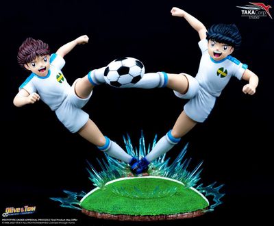 Captain Tsubasa - Statue Résine Golden Twin Shot Olivier Atton &amp; Ben Becker - Taka Corp
