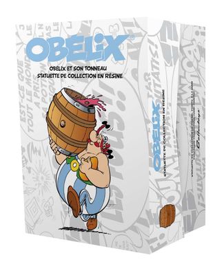 Astérix - Figurine Résine Obélix Tonneau 20 cm - Plastoy