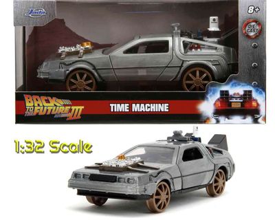 Retour vers le futur 3 - 1982 De Lorean Dmc 12 With Railroad Wheels 1:32 - Jada Toys